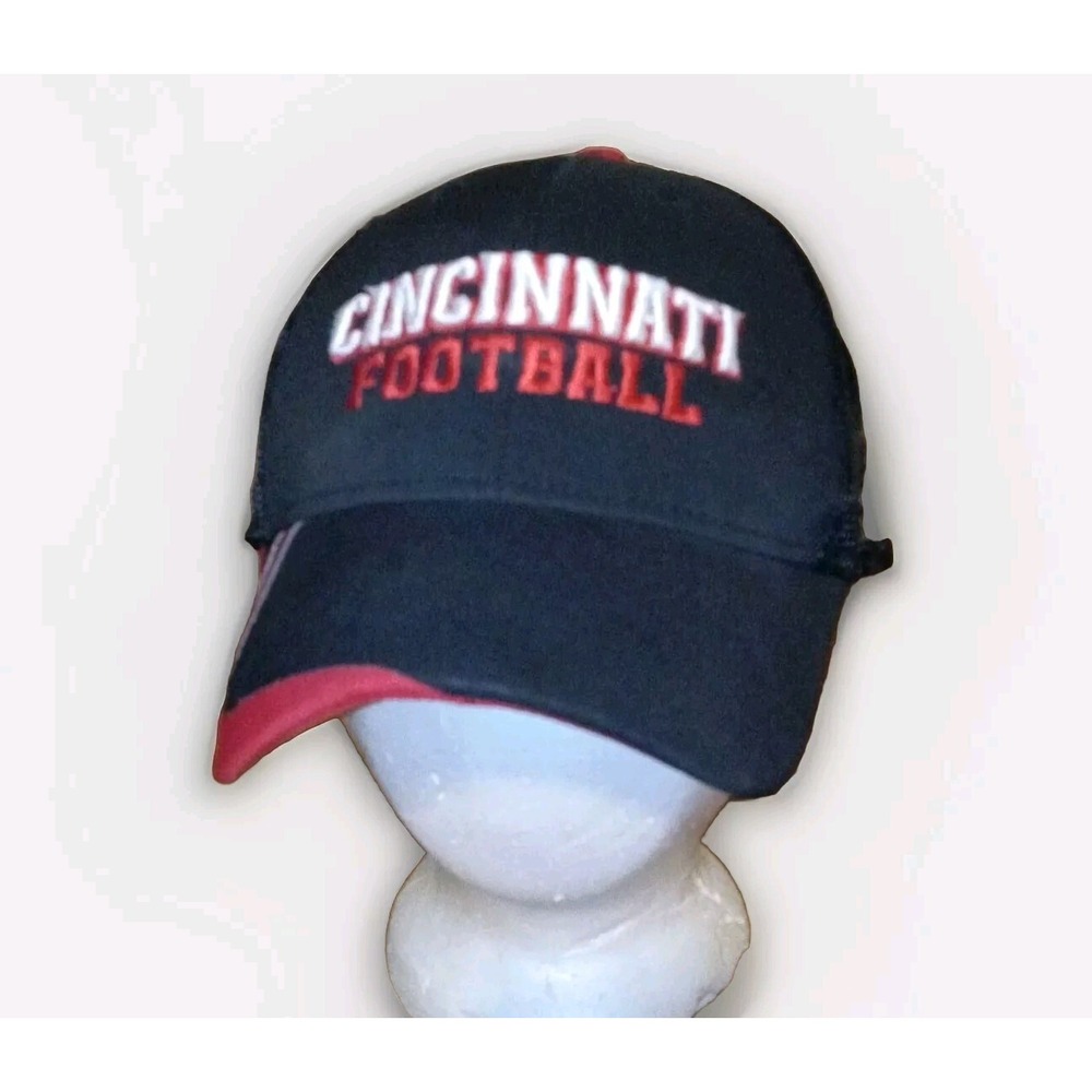 Adidas Cincinnati Football Hat Mens OSFM Black Red Mesh Back Trucker Cap